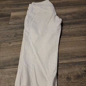 Calvin Klein cropped straight leg white jeans.  Size 30